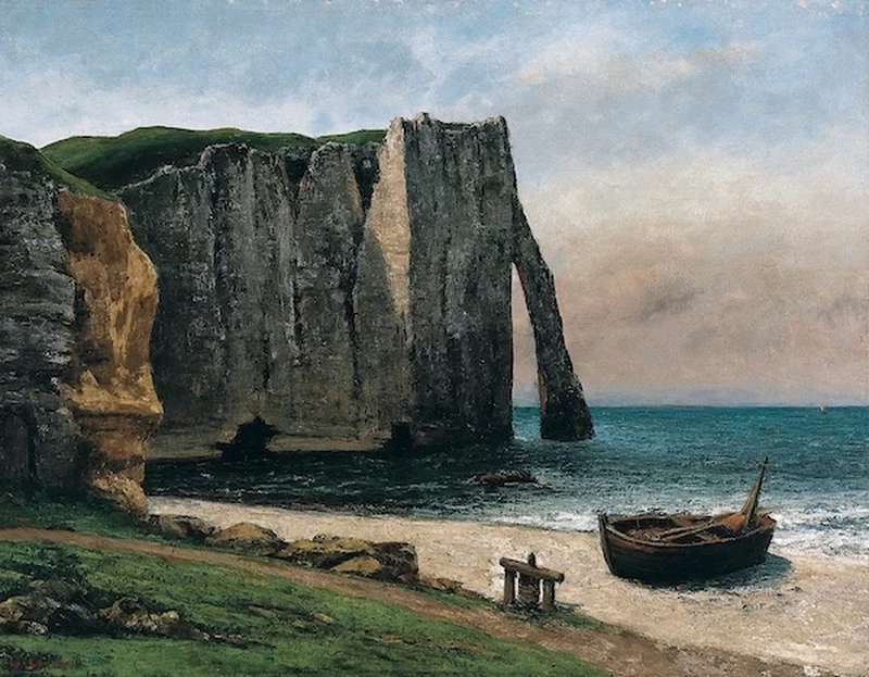 Costa rocciosa vicino a Étretat, 1869 - Museo Von der Heydt